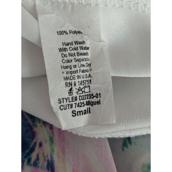 Pink & Green Trapeze Maxi Dress Small Resort - Picture 8 of 9